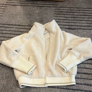 Fleece jacket, ivory